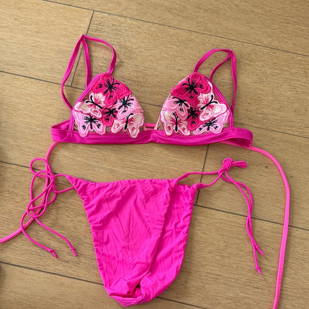 Pink Floral Bikini Set